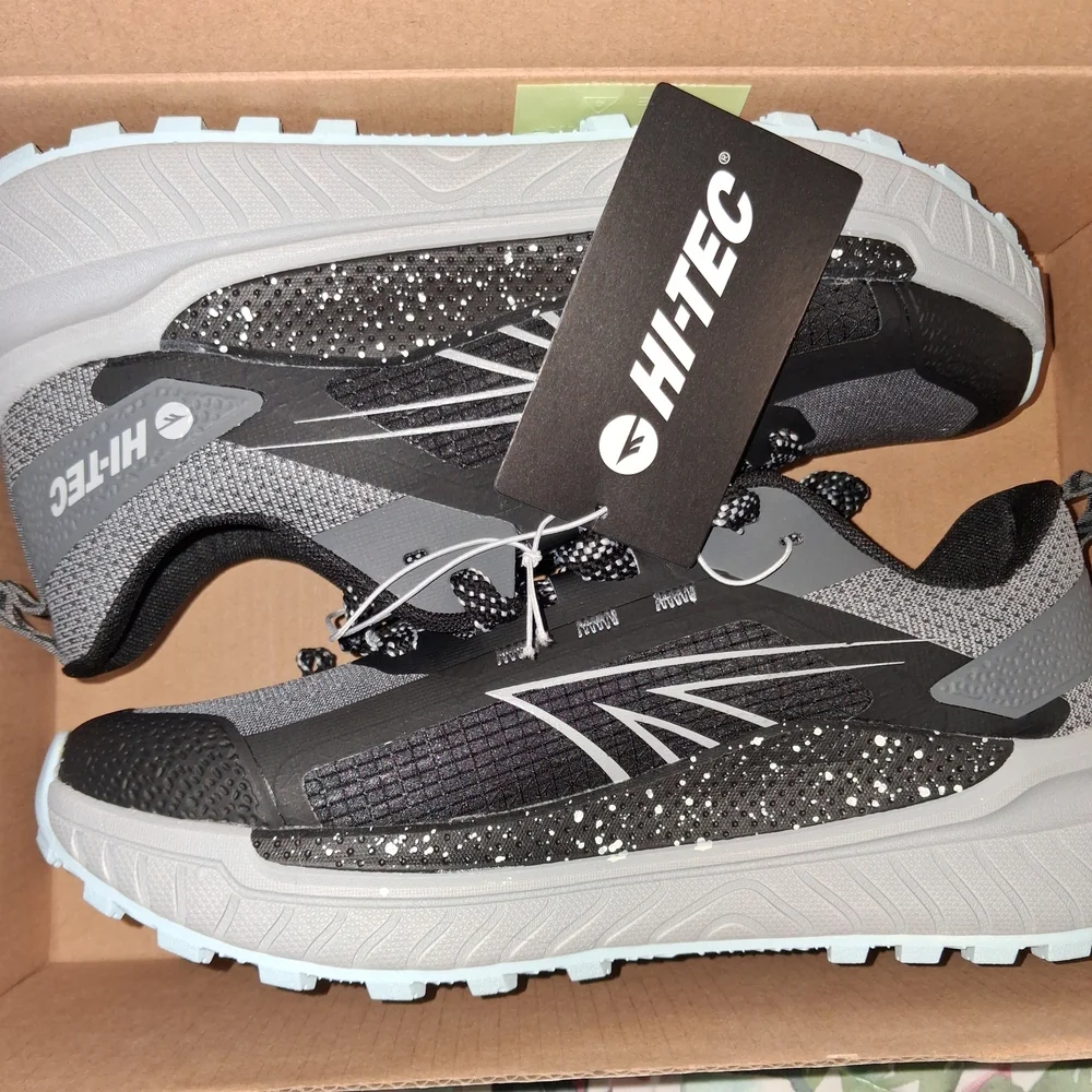 Hi-Tec Women's Black and Gray Trail‎ Running Shoes NWT Hiking Sneakers